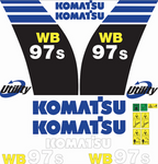 naklejka, logo na maskę koparko-ładowarka Komatsu WB97S