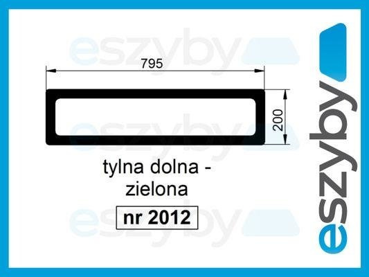 szyba CLAAS / Renault Celtis RA RC RX 426 436 442 456 - tylna dolna (2012)