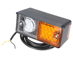 Lampa kierunkowskazu i postoju LED prawa przednia 12/24V Ursus C-360 C-385 przykręcana WAŚ