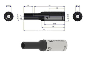 Nasadka dwunastokątna 1/4" 4.5 mm długa  Waryński