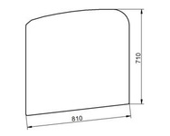 szyba ładowarka teleskopowa Dieci Agri Plus - drzwi górna BSC0416 (2336)