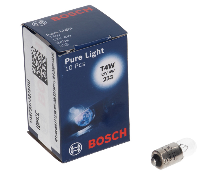 żarówka BOSCH T4W 12V 4W BA9s 233 Pure Light