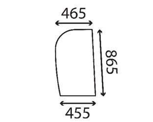 szyba JCB - boczna prawa 332/G0505 (3167)
