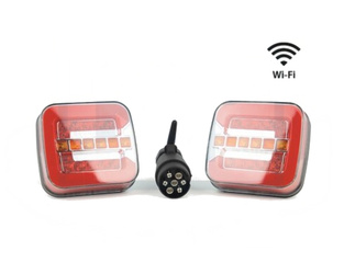 Zestaw lamp tylnych do przyczepy zespolonych bezprzewodowe 4 funkc. dynamiczny kierunek