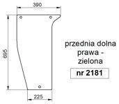 szyba Claas/Renault Cergos - przednia dolna prawa (2181)