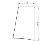szyba do ciągnika Deutz-Fahr, Lamborghini, Same - boczna 0.009.7703.0/20 (1180)