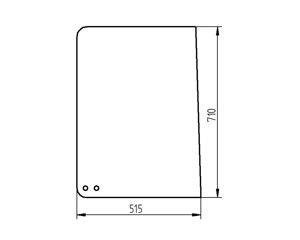 szyba Bobcat - boczna prawa tylna 7022730 (3876)