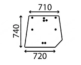 szyba do ciągnika Landini - tylna 3661225M1 (3107)
