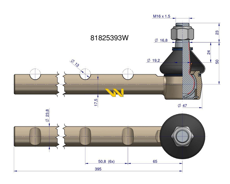 Przegub kierowniczy 81825393 Ford WARYŃSKI