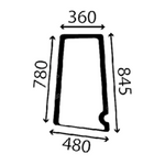 szyba do ciągnika Fendt - boczna górna prawa 524810011210