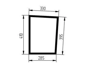 szyba JCB Fastrac 2155 2170 1115 1125 1135 2115 2125 2135 2140 2150 - przednia dolna lewa 827/20365 (2650)