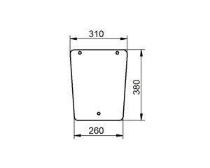 szyba do ciągnika Deutz-Fahr - tylna dolna 520539 (2366)