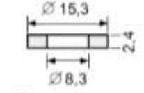 plastikowy dystans do montażu szyb 15,3x8,3 L=2,4mm