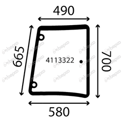 szyba Claas Arion Stage IV - boczna prawa 0022352260 (4686)