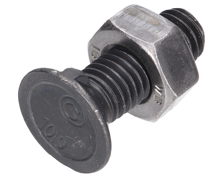 śruba płużna noskowa z nakrętką M10x30 10.9