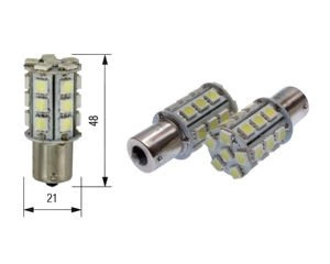 Żarówka 12V 24xSMD 5050 LED BA15S 2 szt BOSMA