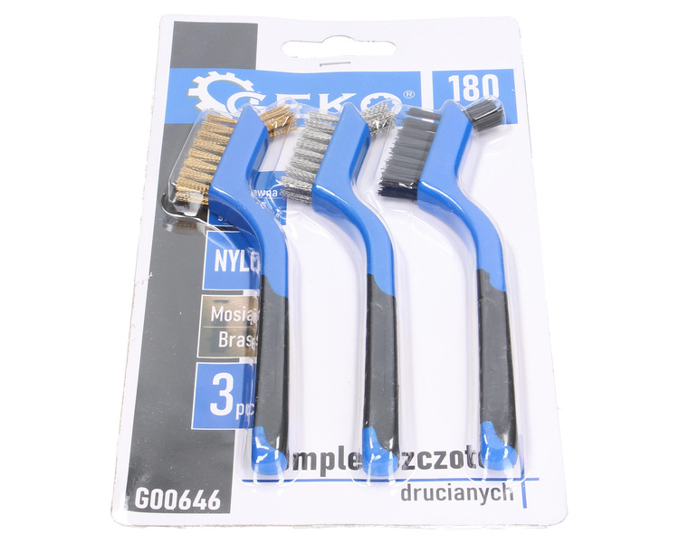  Zestaw 3szt. szczotek drucianych 180mm