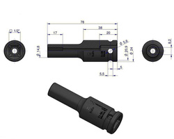 Nasadka udarowa sześciokątna długa 1/2" 8 mm Waryński