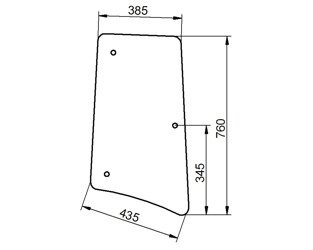 szyba do ciągnika John Deere - boczna prawa L78538 (2046)