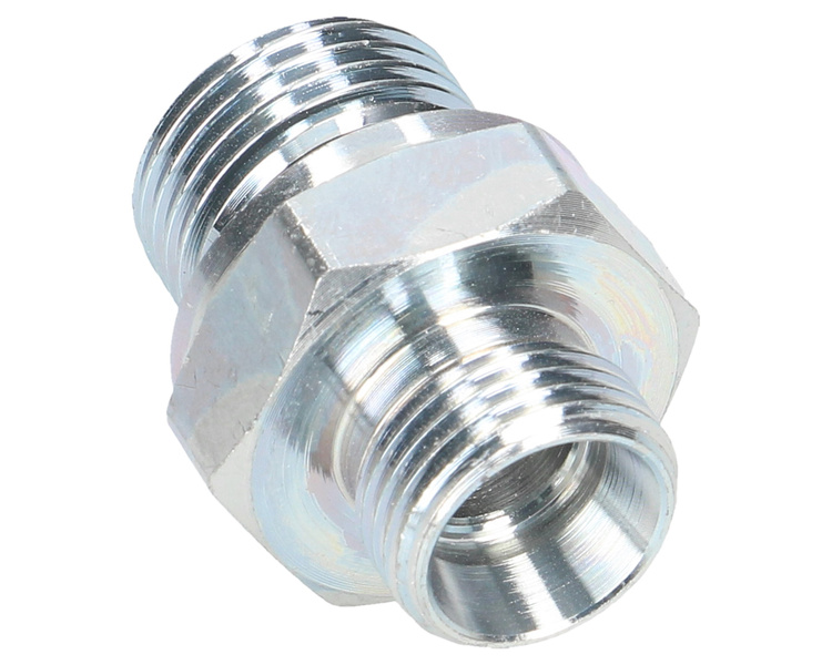 Złącze hydrauliczne proste BB (przyłączka) M18x1.5 (12L) x 1/2" BSP z uszczelnieniem XGE12LR-1/2"ED (G1/2X18) Waryński