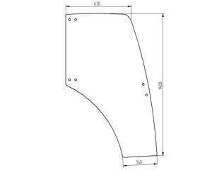 szyba Lindner Geotrac - drzwi prawe 3203412 (4682)