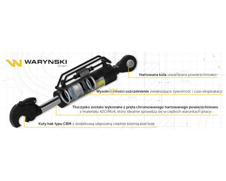 Łącznik Hydrauliczny KAT-3 FI25 Waryński