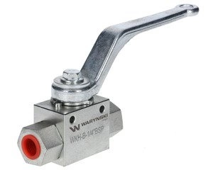 Zawór kulowy hydrauliczny 2-drogowy 2/2 - 1/4''BSP z otworami mocującymi 500 bar Waryński