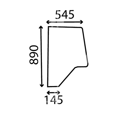 szyba CASE XL - drzwi stała brązowa 3233051R2 (0005/2)