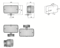 lampa cofania WESEM LA1.02104 140x75mm