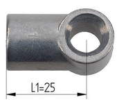 końcówka siłownika gazowego 25mm, M10, fi 10,2mm