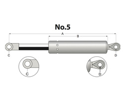 siłownik amortyzator gazowy A=540 B=220 STABILUS 363952