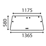 szyba do ciągnika Same - tylna 04439283