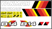 naklejka, logo na maskę koparka Yanmar B14