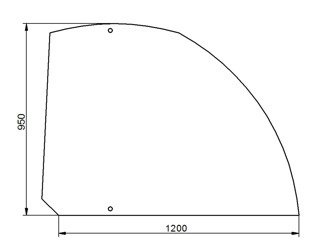 szyba do ładowarki Genie - boczna prawa 07.0723.0165 (5217)