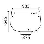 szyba do ciągnika Fendt - tylna zielona 247811051010 (3770)