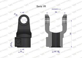 Widłak wału na trzpień 1 3/8 Z6 - 22X54  Seria 1R Waryński