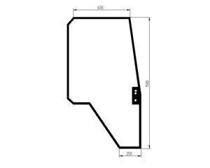 szyba koparko-ładowarka Massey Ferguson - drzwi prawe 3512263M1 (4931)