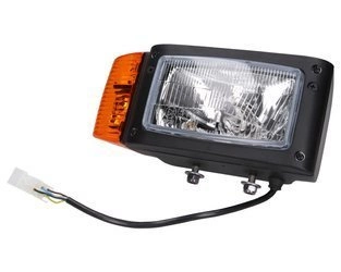 Reflektor przedni prawy z kierunkowskazem H4 12V z przewodem i złączem AMP WESEM REPR1.24205