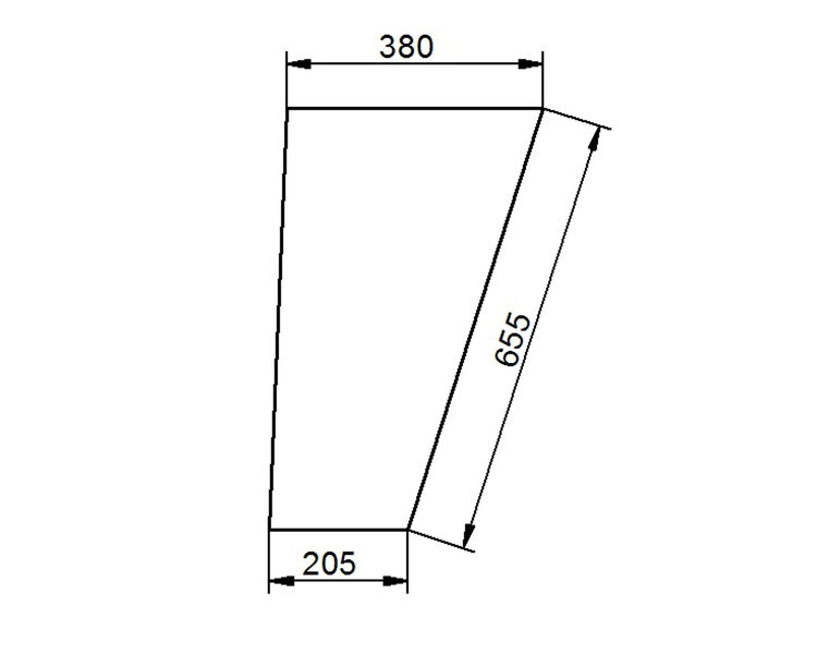 szyba do ciągnika Deutz-Fahr - drzwi dolna 520627 (2353)