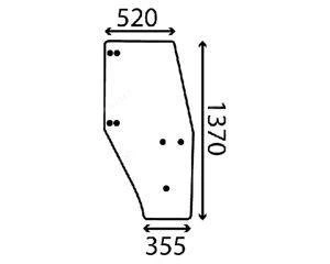 szyba do ciągnika Fendt - drzwi prawe 205810030050