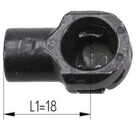 końcówka siłownika gazowego 18mm, M8, 10mm