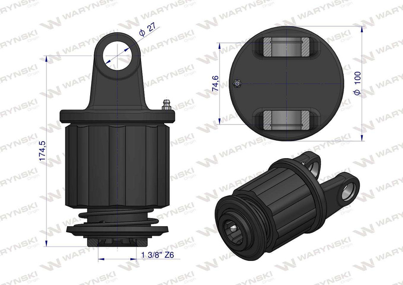 Sprzęgło zapadkowe wału Seria 3R 900 Nm - 1 3/8 Z6 WARYŃSKI