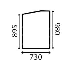 szyba do ładowarki teleskopowej Claas - drzwi lewe 0003210860