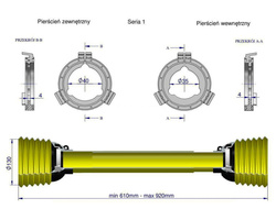 Obudowa wału przegubowo-teleskopowego do długości 610 seria 1 WARYŃSKI
