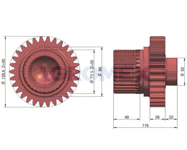 Koło napędzane sprzęgła przedni napęd Z-30 C-385 oryginał Ursus 80185097