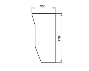 szyba do ciągnika John Deere - przednia dolna ER047312 (1314)