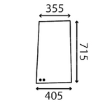 szyba Volvo - boczna przednia przesuwana lewa VOE15187342 (4278)