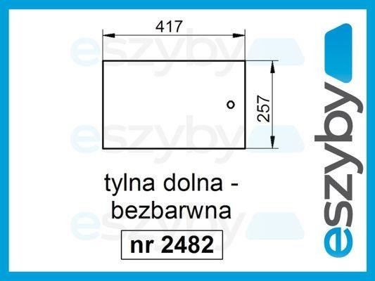 szyba Farmer 5288 7258 8244 8248 8258 8288 9258 9288 10288 - tylna dolna przesuwna (2482)