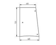 szyba do ciągnika Kubota - boczna 3W600-70530 (4591)