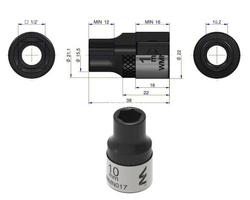 Nasadka sześciokątna 1/2" 10 mm Waryński